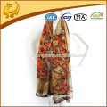Womens Tree Print Soft Silk Material Wraps Stole Factory Wholesale Chiffon Shawl